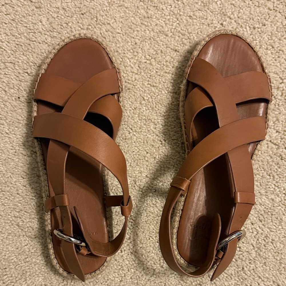 Marc Fisher Tan Leather Sandals